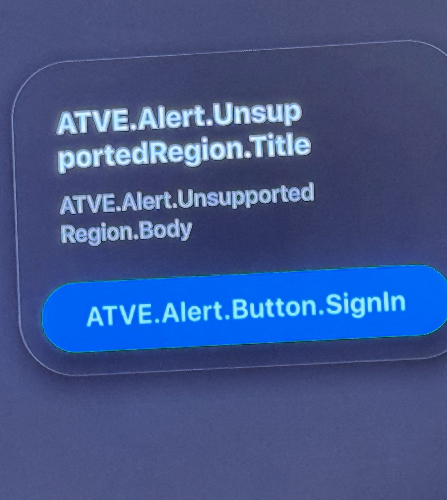 Apple TV 可以打开，但账号地区仍提示不受支持